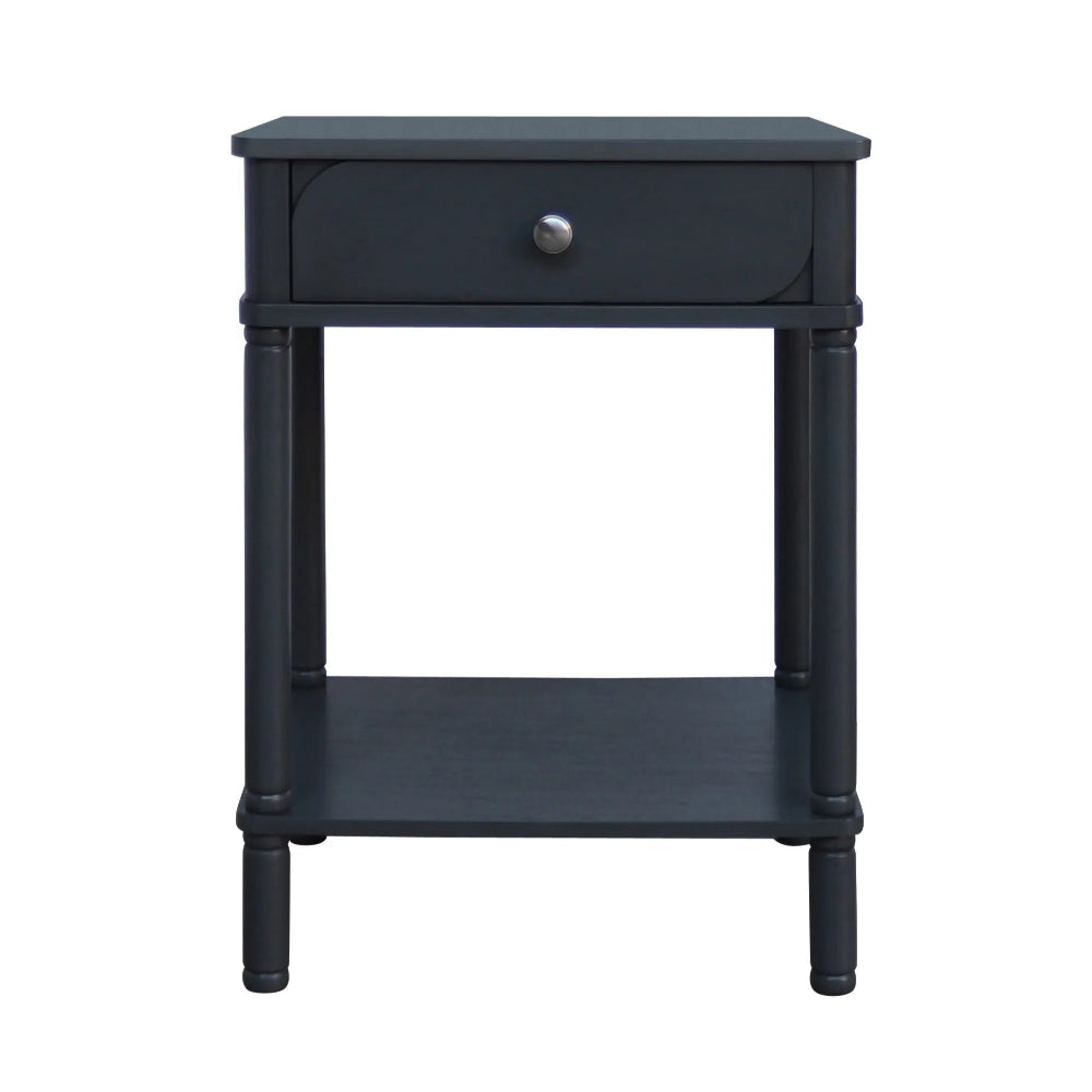 Macquillan Bold Curve 1 Drawer End Table - Russell | MQFN336