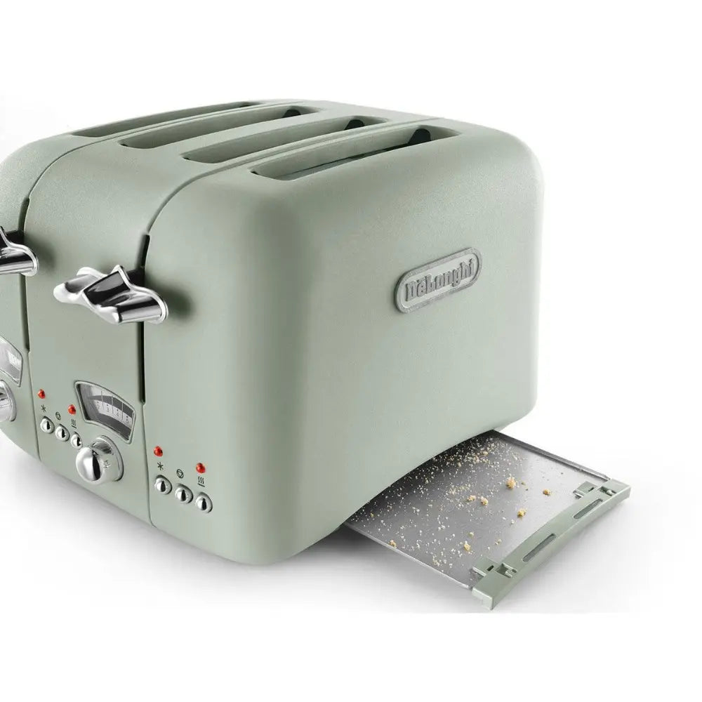Delonghi Argento Flora 4 Slice Toaster - Green | CT04.GR