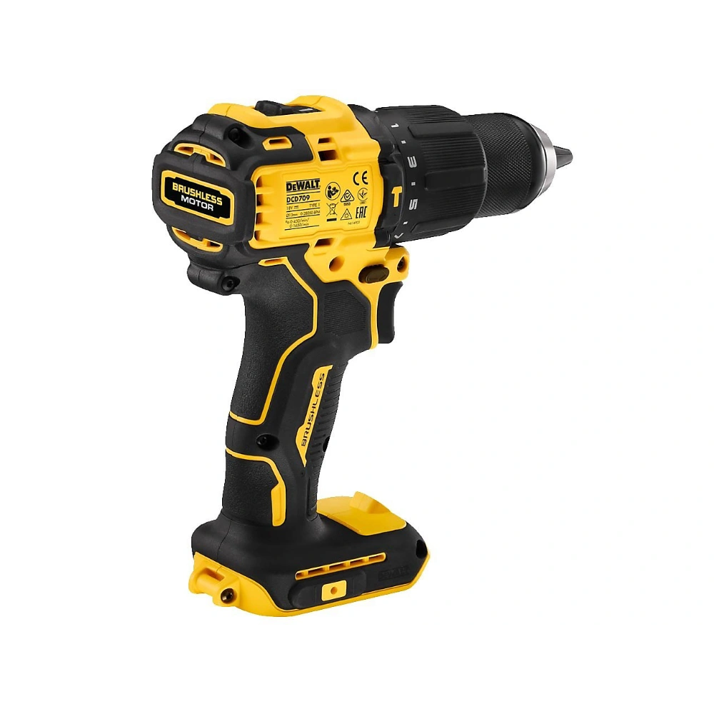 Dewalt 18V Brushless Combi Drill with 1 x 5.0ah Battery and FREE Drill Bit Set | DCD709P1T-GB