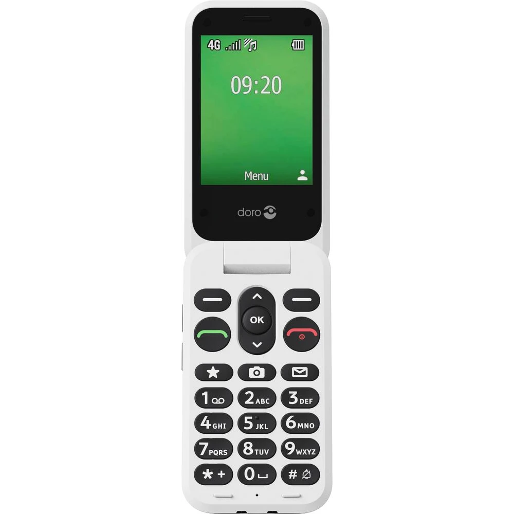 Doro Leva Sim Free E22 Mobile Flip Phone - Black / White | 8991