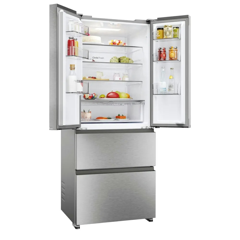 Hoover H-Fridge 700 Maxi Frost Free French Door Fridge Freezer - Platinum Inox | HONFQ2T718EXK