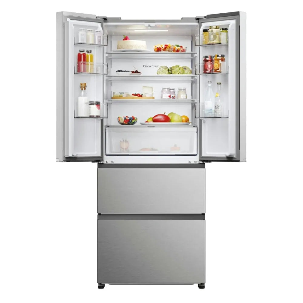 Hoover H-Fridge 700 Maxi Frost Free French Door Fridge Freezer - Platinum Inox | HONFQ2T718EXK