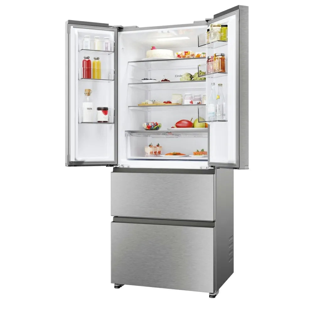 Hoover H-Fridge 700 Maxi Frost Free French Door Fridge Freezer - Platinum Inox | HONFQ2T718EXK