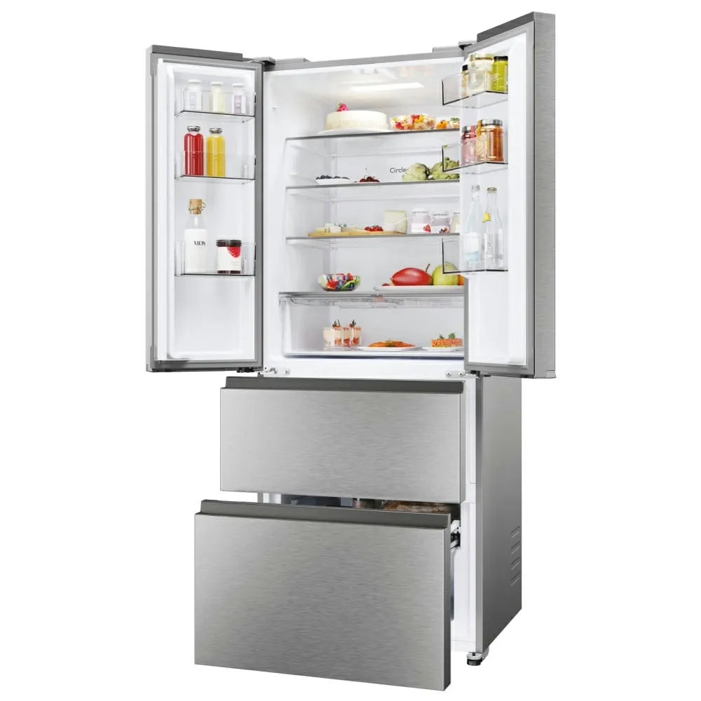 Hoover H-Fridge 700 Maxi Frost Free French Door Fridge Freezer - Platinum Inox | HONFQ2T718EXK