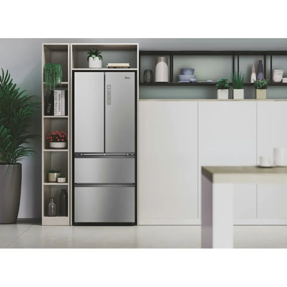 Hoover H-Fridge 700 Maxi Frost Free French Door Fridge Freezer - Platinum Inox | HONFQ2T718EXK