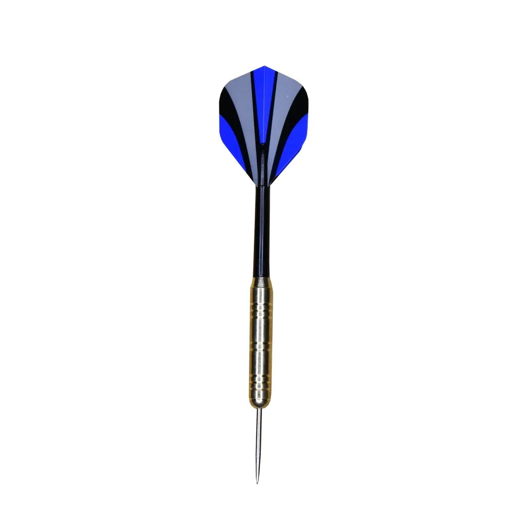 Blue and black dartboard dart with brass barrel and metal tip, isolated on white background, Arrow180 Bristle Dartboard Set product