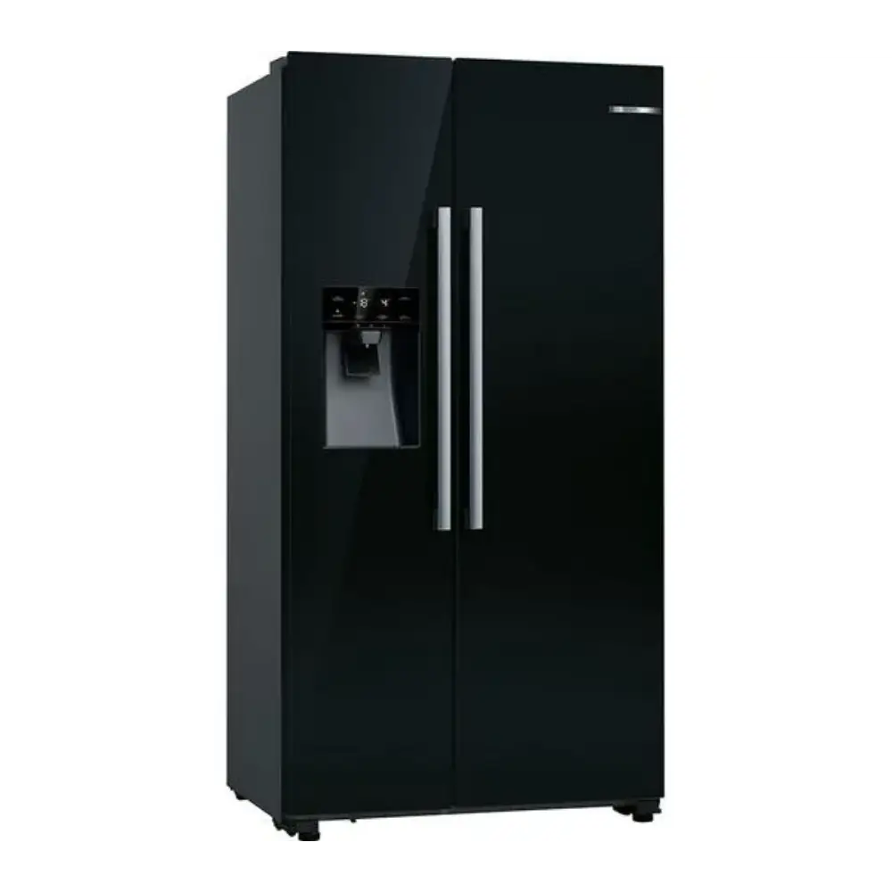 Bosch Series 6 American Style Fridge Freezer Plumbed - Black | KAD93ABEP