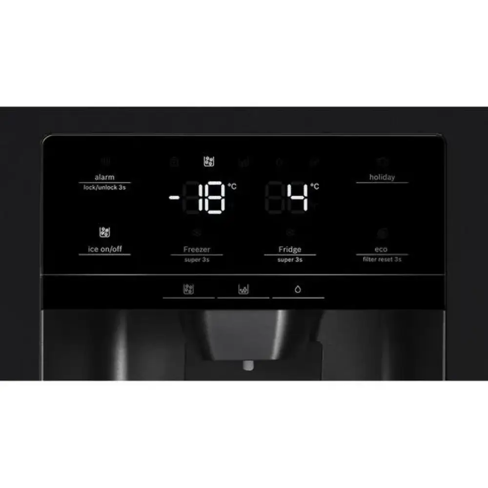 Bosch Series 6 American Style Fridge Freezer Plumbed - Black | KAD93ABEP