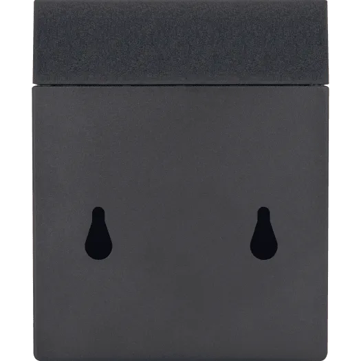 Luceco Aries slate grey outdoor LED solar wall light with PIR sensor showing two teardrop-shaped openings on textured dark grey finish