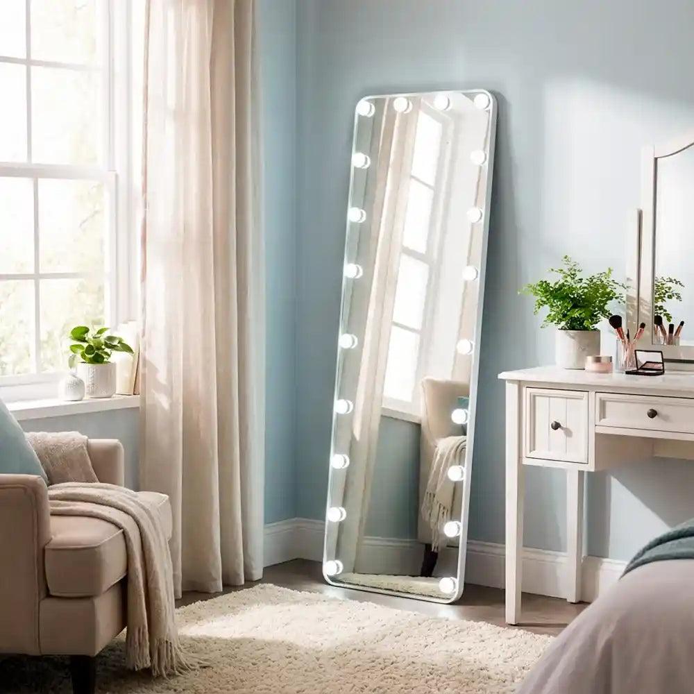 Tara Lane Modena LED Cheval Mirror 160cm x 50cm - White | TL7008