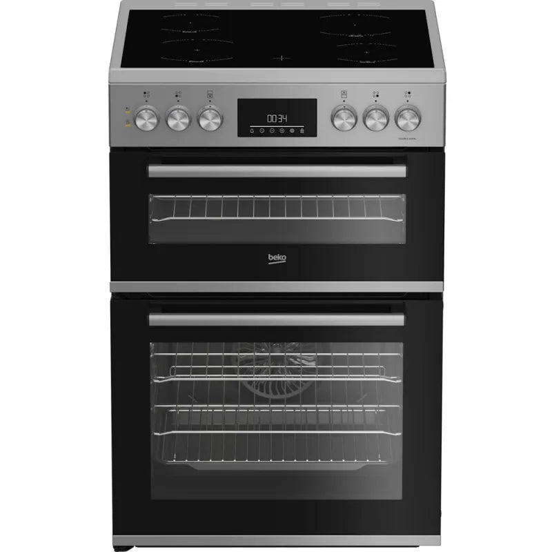 Beko 60cm Double Oven Electric Ceramic Cooker - Silver | FDC6731S
