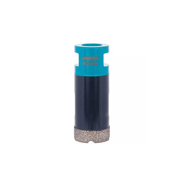 Bihui diamond brazed tile drill bit 25mm M14 with turquoise top section, black body, and diamond-coated grey tip for ceramic and tile drilling