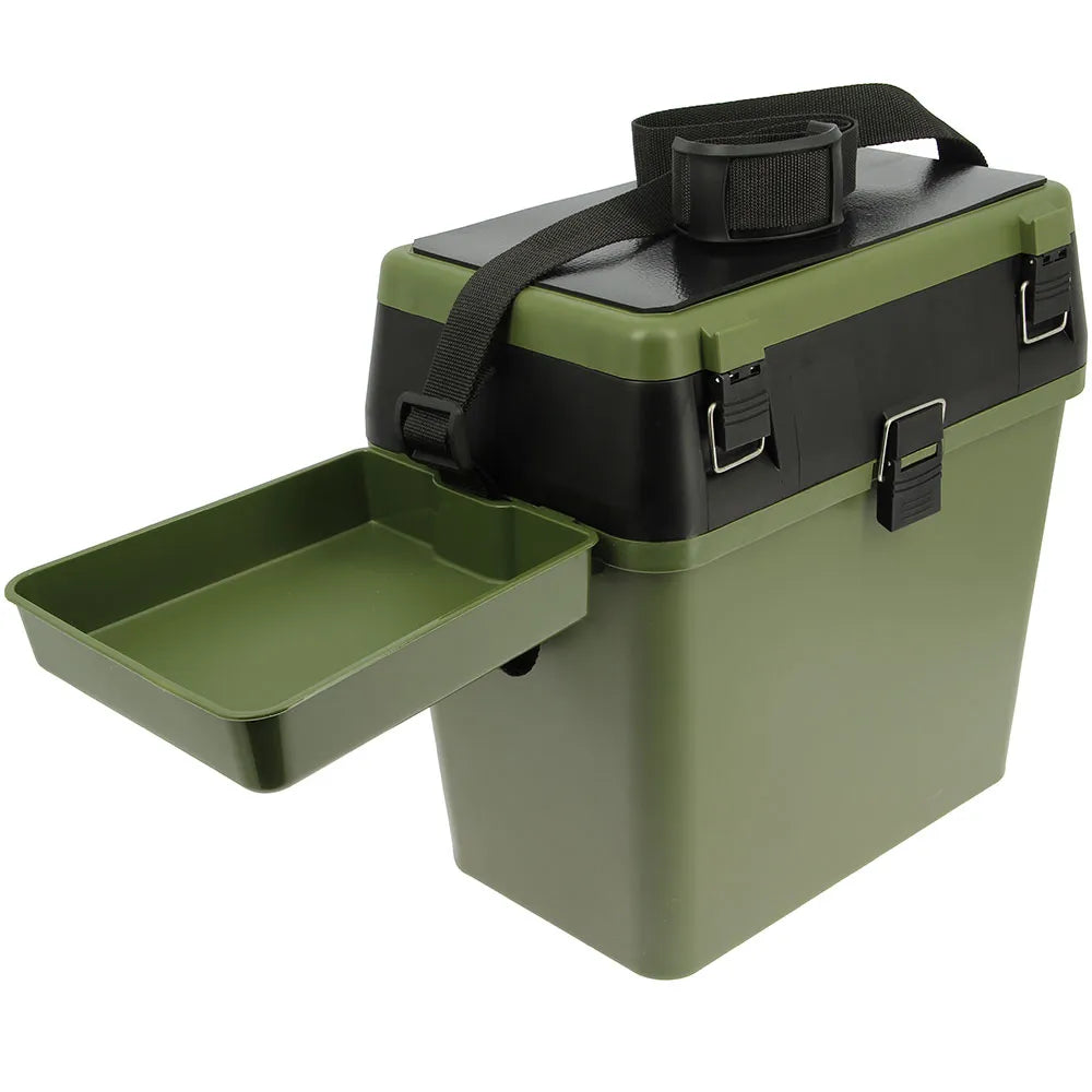 NGT Session Seat Box Ideal for Fishing - Green | FBC-SEATBOX-GRN