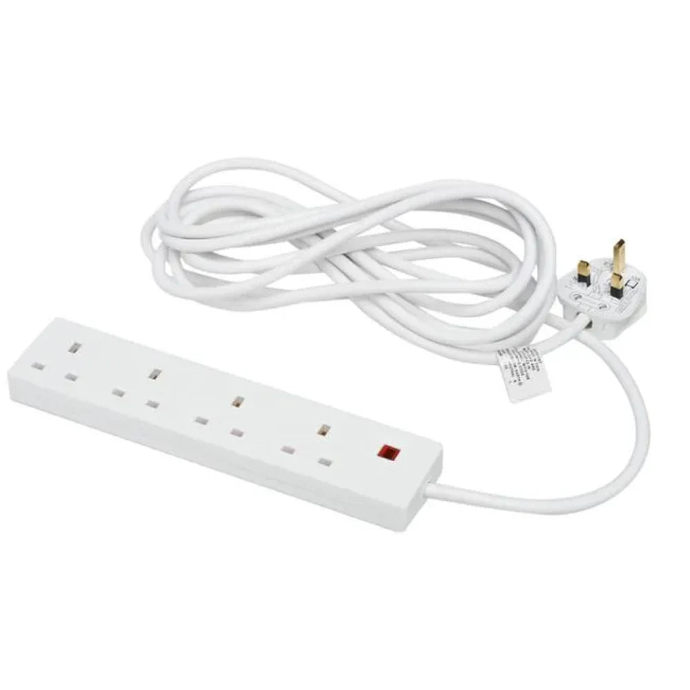 Powermaster 4 Socket 2 Metre Surge Protection Extension Lead | 1392-30