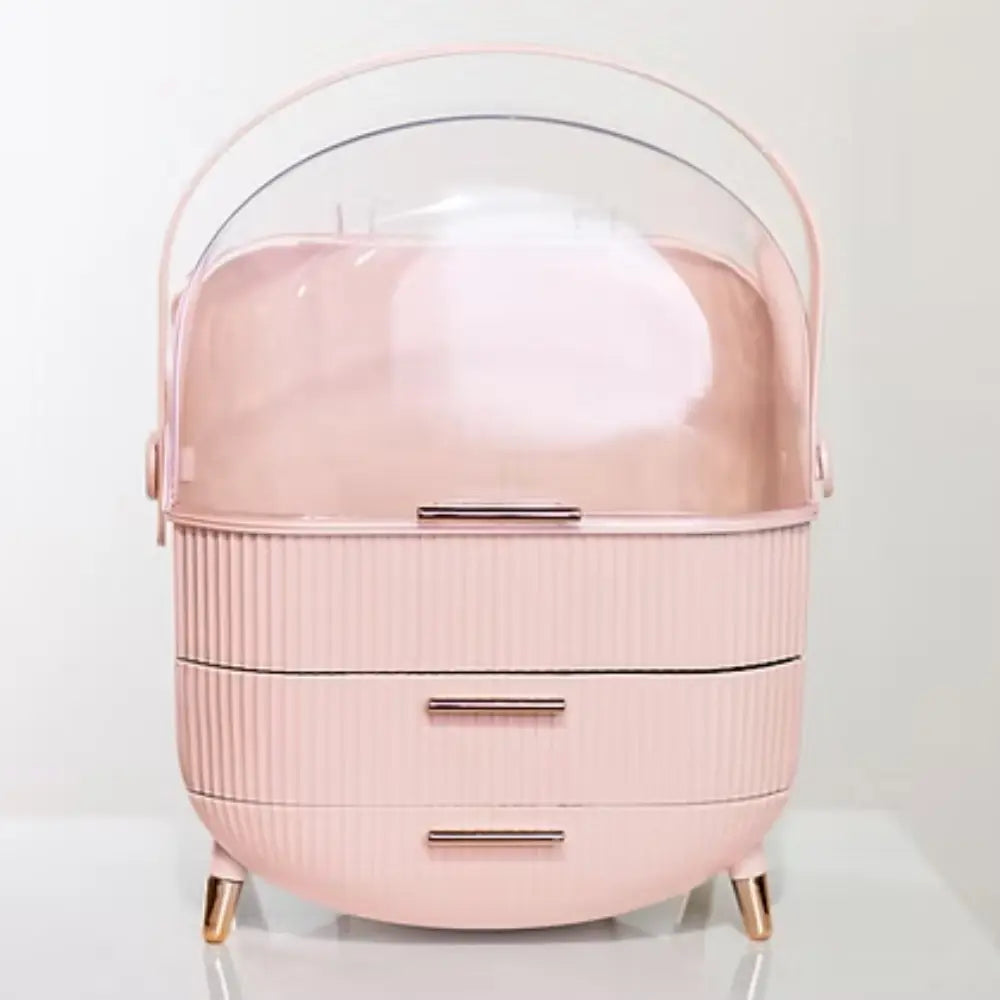 Tara Lane Cosmetics Makeup 2 Drawer Storage - Pink | TL6835