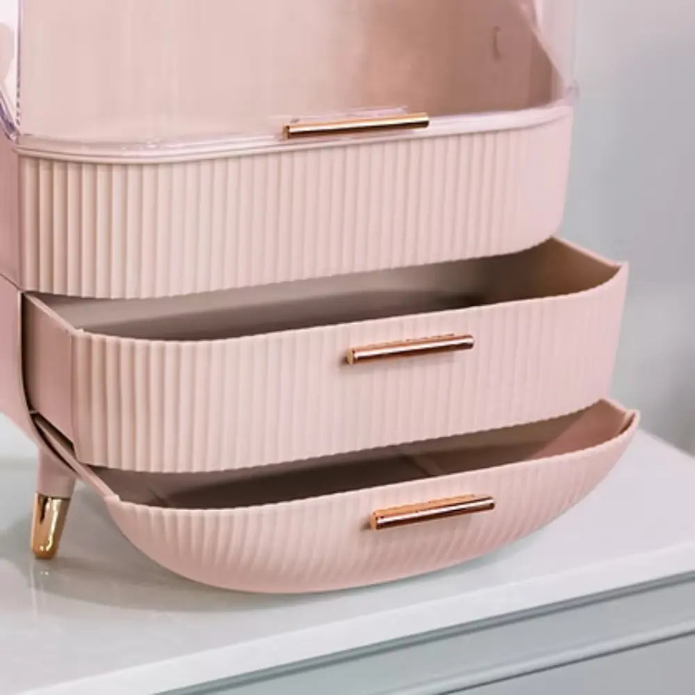 Tara Lane Cosmetics Makeup 2 Drawer Storage - Pink | TL6835