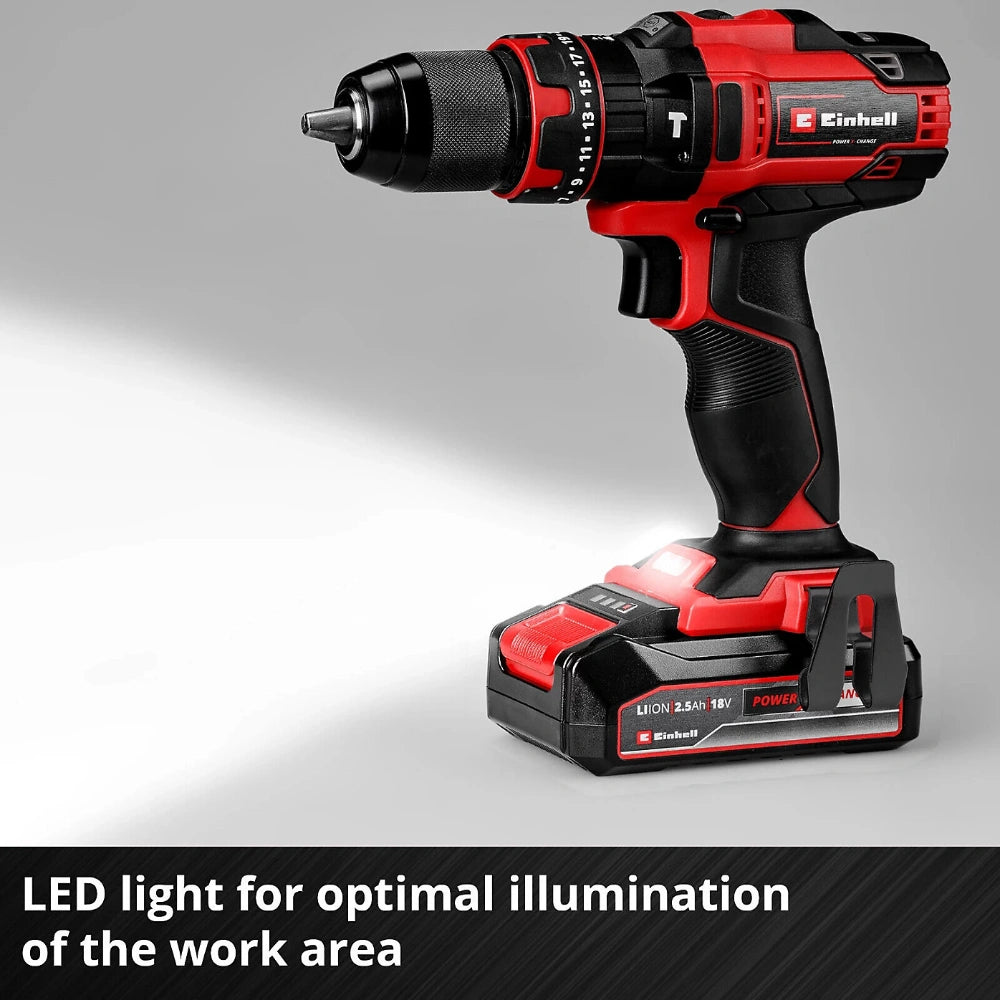 Einhell Cordless Combi Drill 18V with 1 x 2.5ah Battery | XMS25PXCOMBI