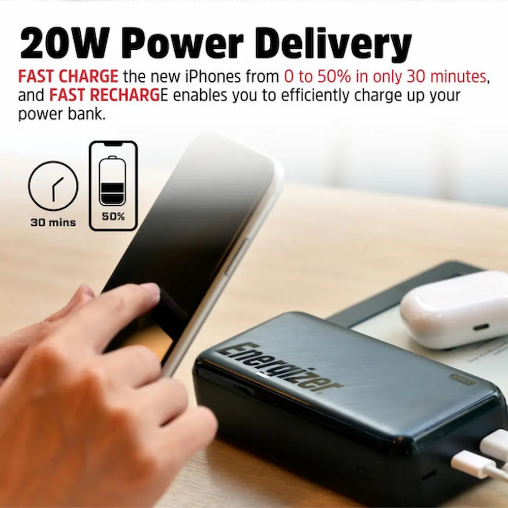 Energizer 30,000mAh Ultimate Power Bank - Black | UE30055PQ
