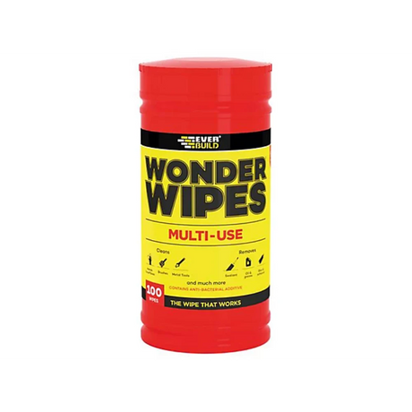 Everbuild Antibacterial Wonder Wipes 100 Pack | EVBWIPE80
