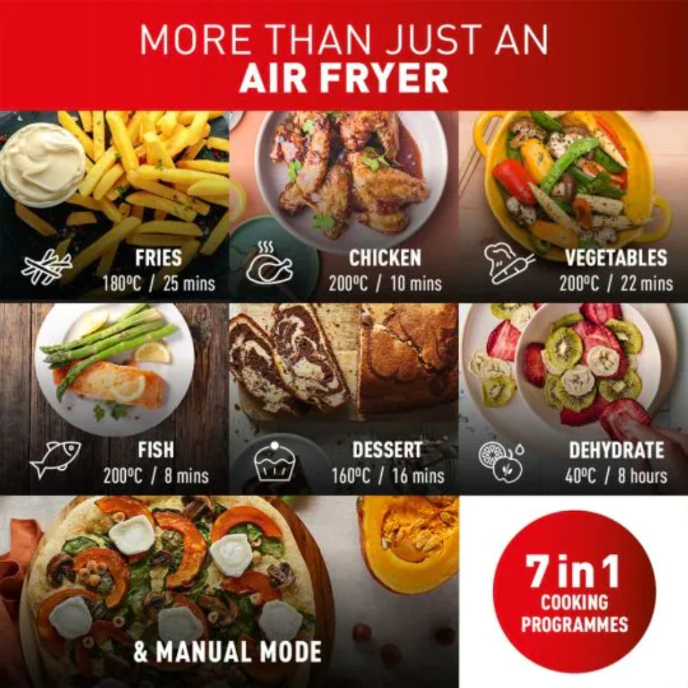 Tefal Easy Fry Dual XXL 11 Litre Air Fryer - Coal | EY942HG0