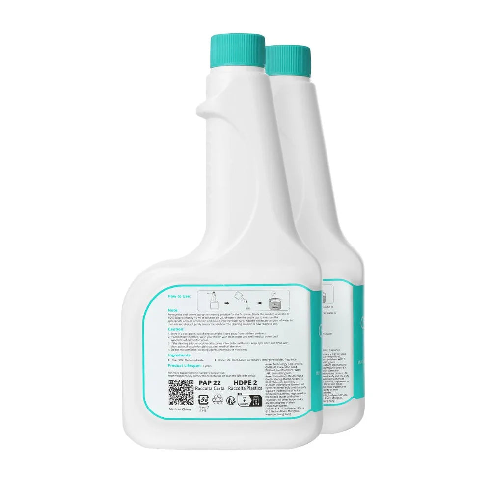 Eufy Hard Floor Cleaner Cleaning Solution 946ml ( 2 x 473ml Bottles ) | T29C3121