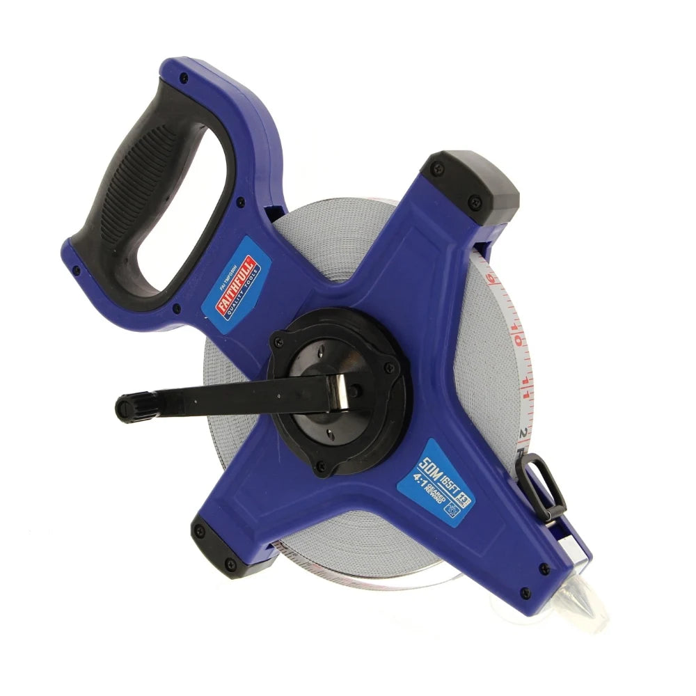 Faithfull Fast Rewind Open Long Tape 50m/165ft ( Width 13mm ) | FAITMFG50N