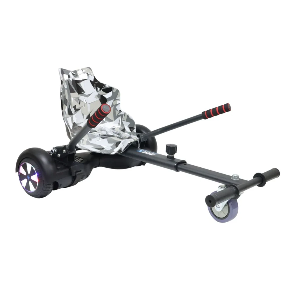 Zimx HB1 Hoverboard & HK4 Hoverkart Bundle - Black and Camo Grey