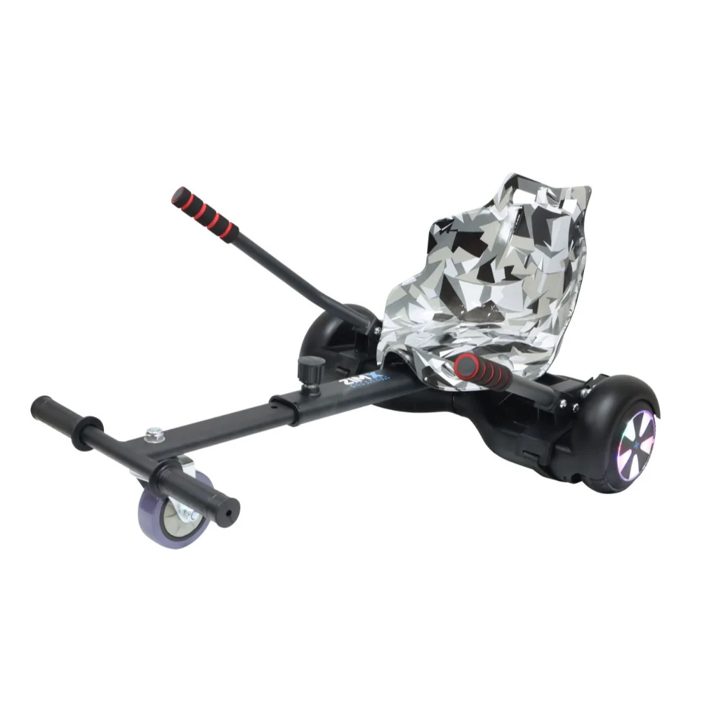 Zimx HB1 Hoverboard & HK4 Hoverkart Bundle - Black and Camo Grey