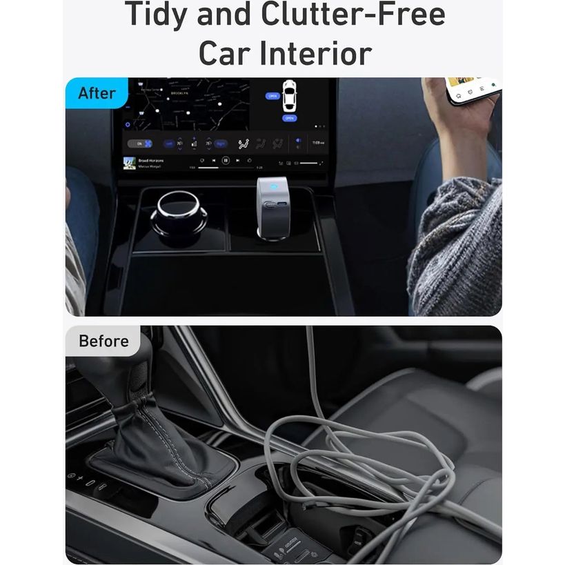 Anker Nano Car Charger 75W USB C Port and Built In Retractable USB C Cable | A2738HA2