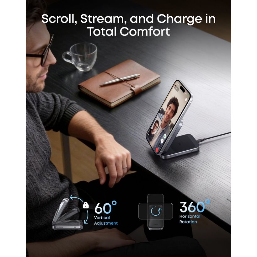 Anker Prime Wireless Charging Station 3 in 1( MagGo / AirCool / Foldable ) | B25N1V11