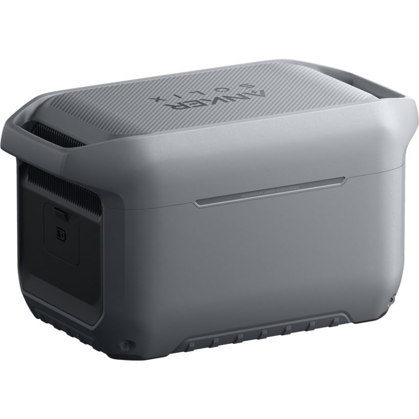 Anker SOLIX C2000 Gen 2 portable power station with 2048Wh capacity, featuring a light gray and dark gray two-tone design with textured top panel, front access door, and robust construction for outdoor power backup