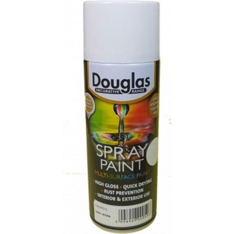 Douglas Multi Surface Spray Paint 400ml - Satin White | DS0400G