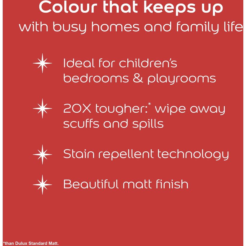 Dulux Easycare Disney MARVEL Avengers Spiderman Matt Wall and Ceiling Paint 1.25 Litre - Slinger Red | 9072036