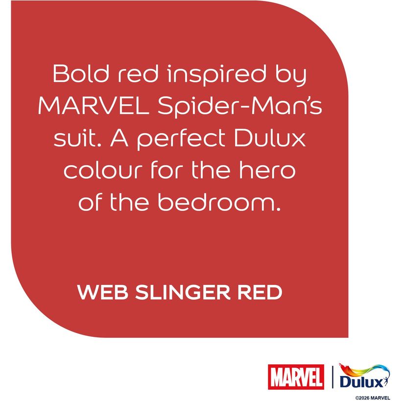 Dulux Easycare Disney MARVEL Avengers Spiderman Matt Wall and Ceiling Paint 1.25 Litre - Slinger Red | 9072036