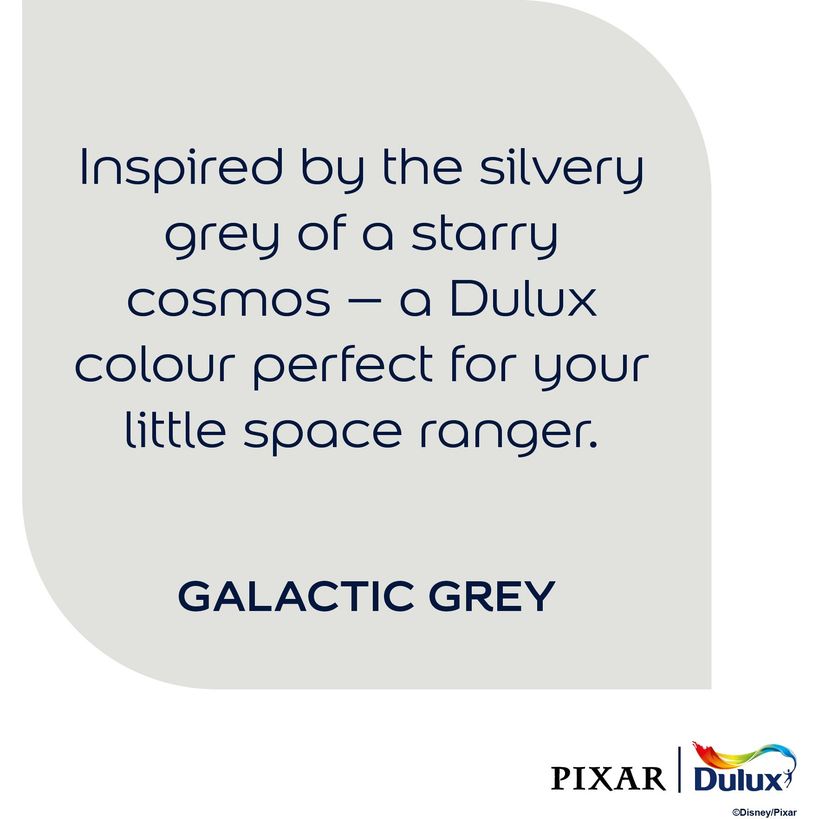 Dulux Easycare Disney Pixar Toy Story Matt Wall and Ceiling Paint 2.5 Litre - Galactic Grey | 9072054