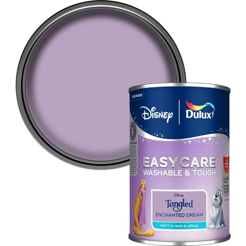 Dulux Easycare Disney Tangled Matt Wall and Ceiling Paint 1.25 Litre - Enchanted Dream | 9072035
