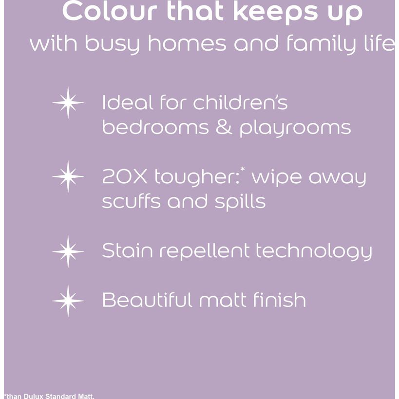 Dulux Easycare Disney Tangled Matt Wall and Ceiling Paint 1.25 Litre - Enchanted Dream | 9072035