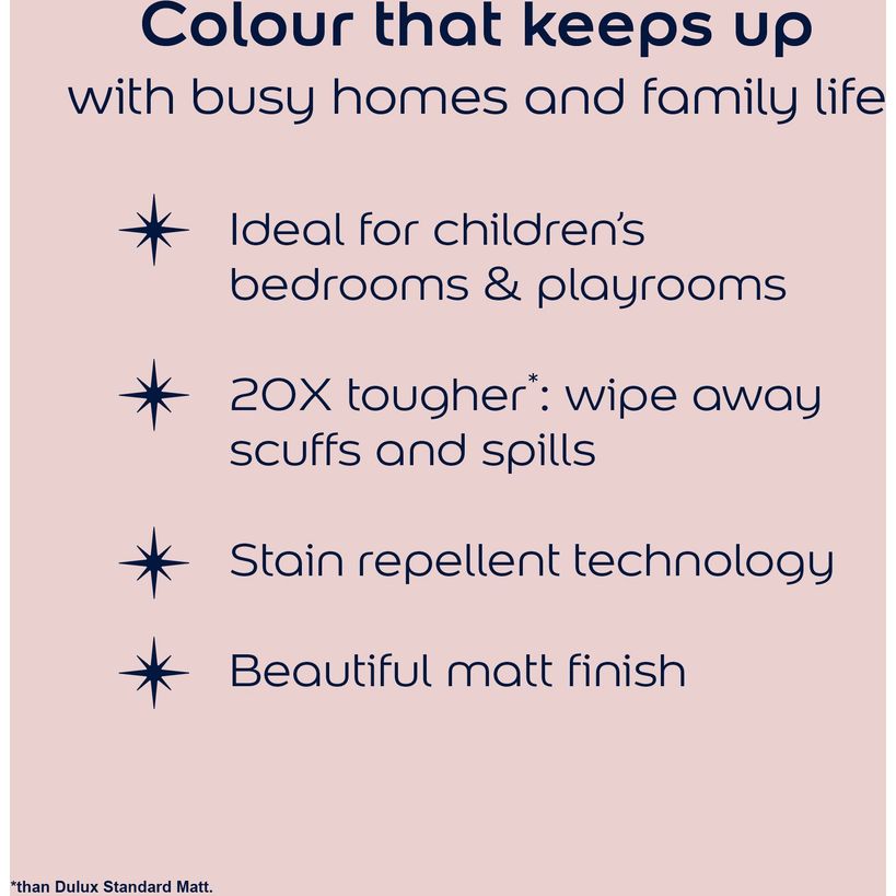 Dulux Easycare Disney Tangled Matt Wall and Ceiling Paint 2.5 Litre - Princess Blush | 9072049
