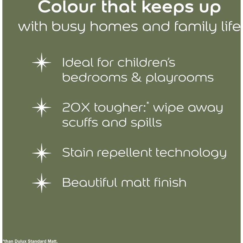 Dulux Easycare Disney Winnie the Pooh Matt Wall and Ceiling Paint 1.25 Litre - 100 Acre Green | 9072042