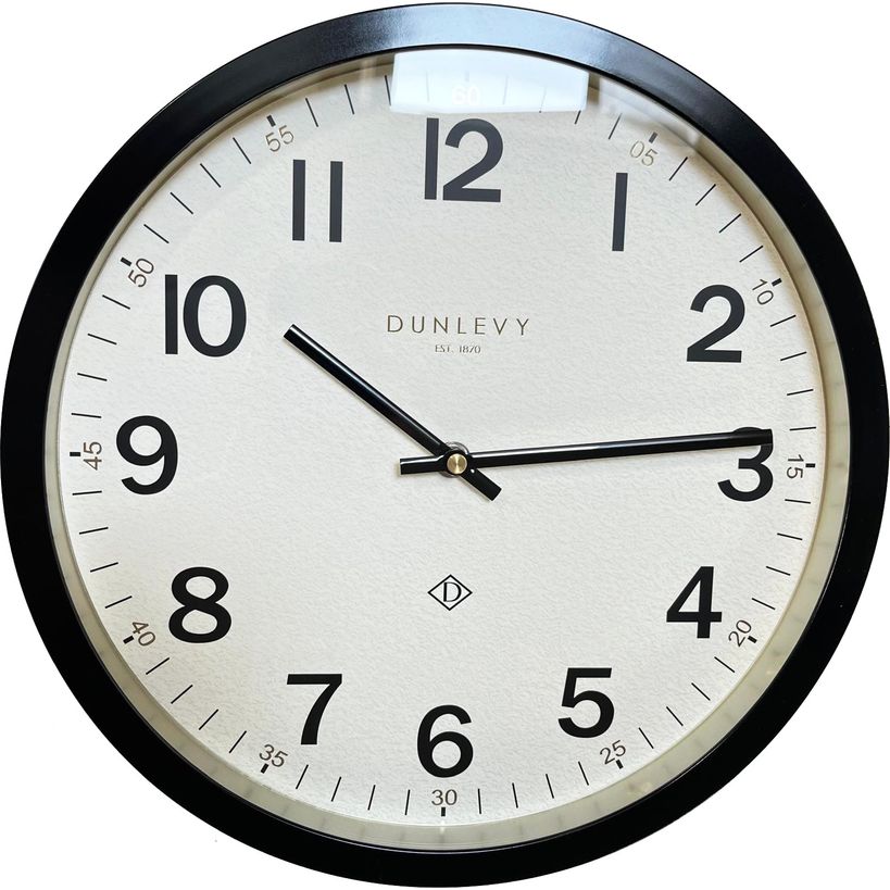 Dunlevy Simple Wall Clock 16 Inch - Black | CL2016B