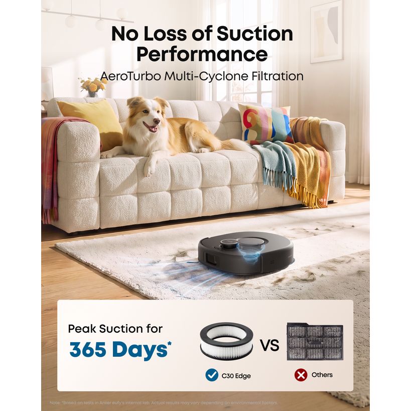 Eufy Robot Robotic Vacuum Vac Omni C30 Edge - Black | T210QV11
