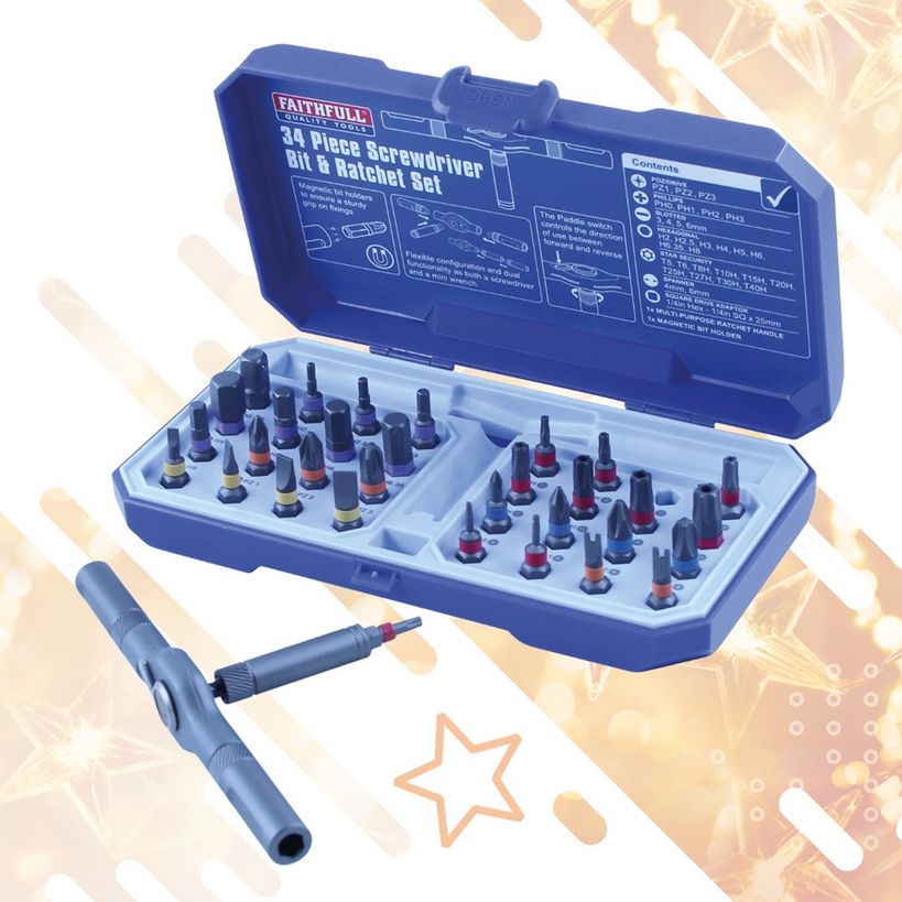 Faithfull Multi Palm Ratchet Driver Set | XMS26PALM