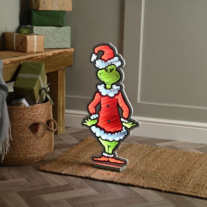 Festive 60cm Disney Grinch Infinity Mirror Light | P066729
