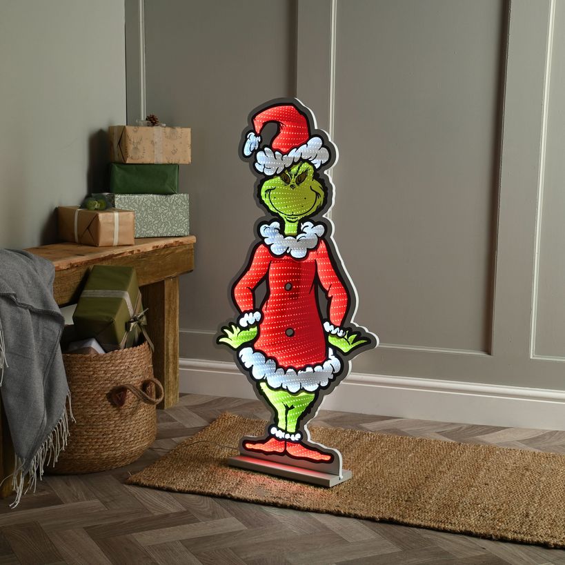 Festive 90cm Disney Grinch Infinity Mirror Light | P066730