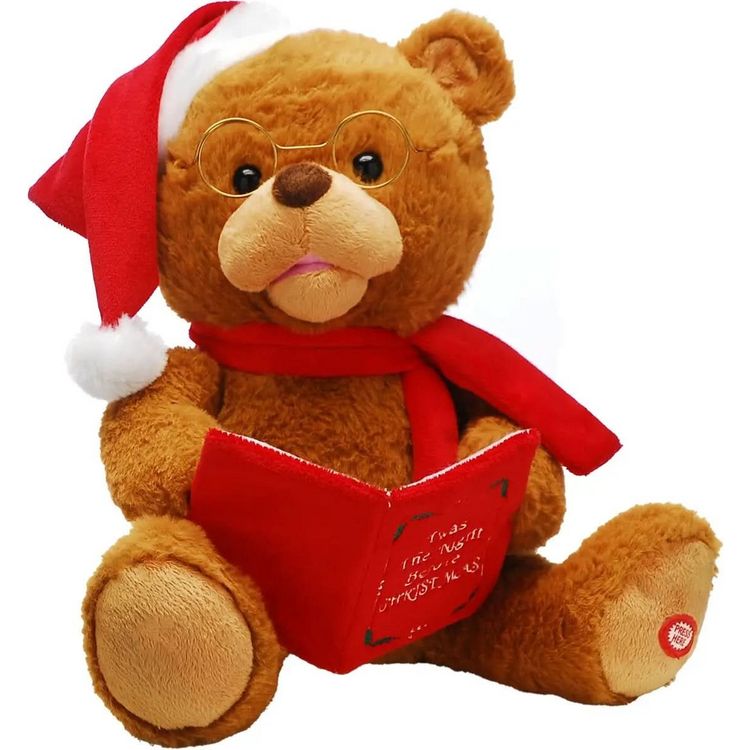 Festive Animated Storytelling Bear - 26cm | P058865