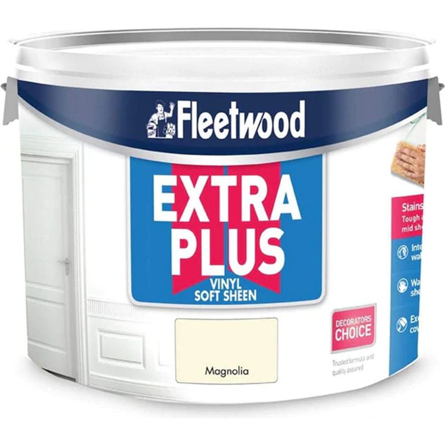 Fleetwood Extra Plus Vinyl Soft Sheen 10 Litre - Magnolia | SEP10MA
