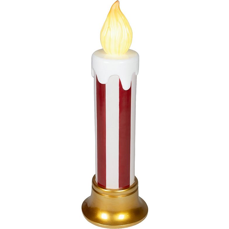 Kaemingk LED Red and White Striped Candle - 74cm | 9481009