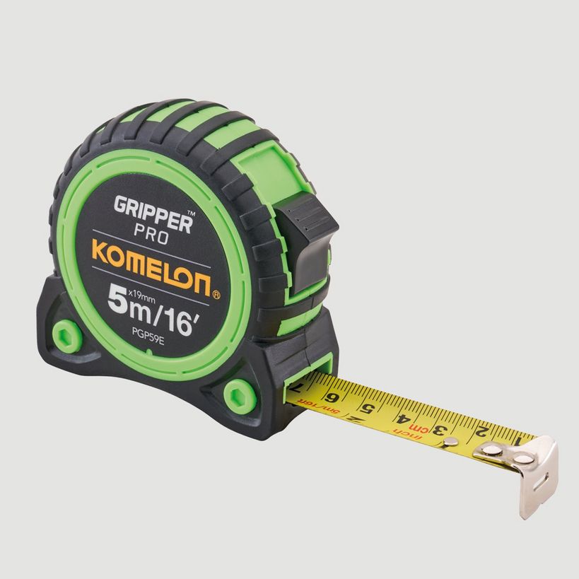 Komelon Gripper Hi Viz Measuring Tape 5 Metre / 16ft | XMS26TAPE5