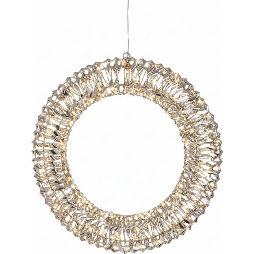 Lumineo 50cm Gold Twist Micro LED Wreath with Flashing Effect | 9501696