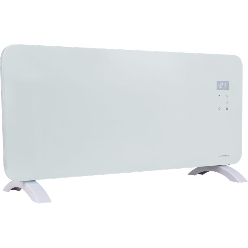 Masterplug Auraline Electric Smart 2000W Glass Panel Heater - White | FANGP200WUK-MP